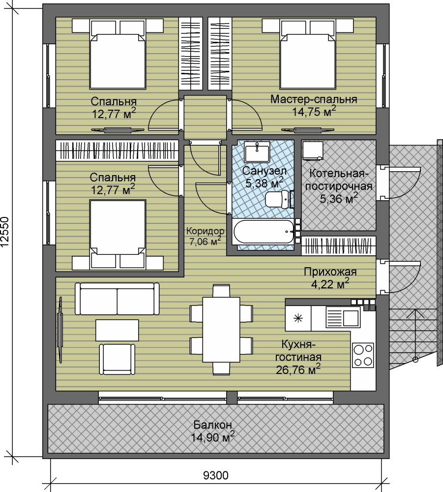 План 1-го этажа